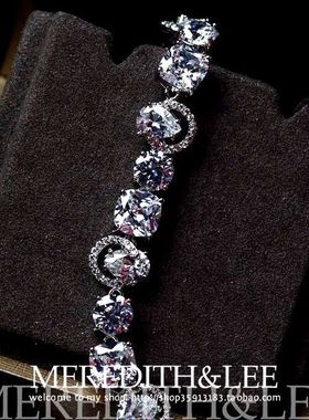 Meredith&Lee 闪耀定制银河流星碎钻锆石新娘结婚礼服手链