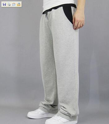 男款韩版纯棉松紧带休闲长裤