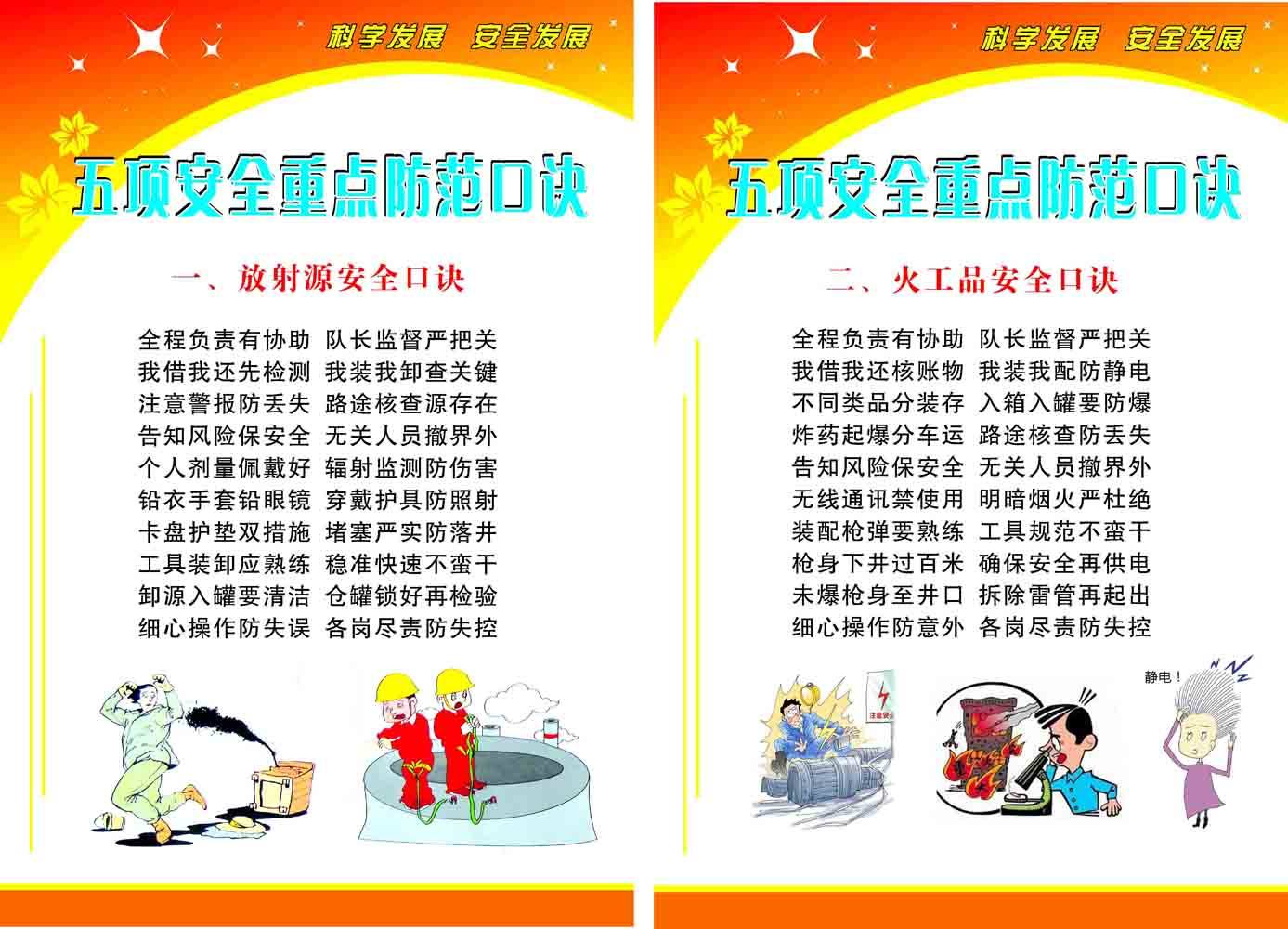 646海报印制海报展板素材468安全防范口诀放射源火工品