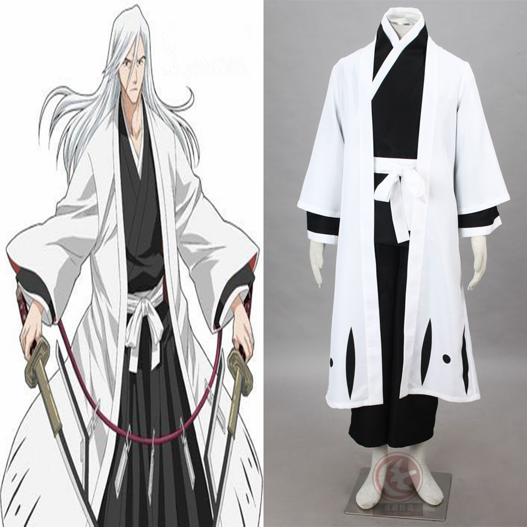 【优质面料,精致做工,打造95%的高还原度!】 男装4件套:长袍,白边黑和服,橡筋长裤,白色腰带 产品用料:制服呢