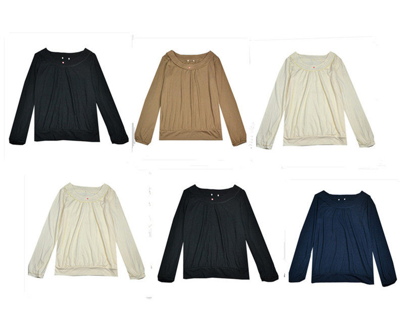 女纯棉圆领长袖t恤衫棉质长袖打底衫女春秋女装柔软舒适满百包邮在类目 女装/女士精品, T恤中 - 来自Buy2taobao.com提供专业的淘宝代购服务