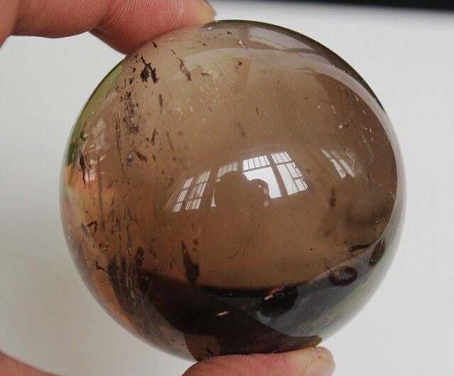 真品保证天然茶水晶球摆件茶晶球烟晶球好晶体居家办公开业好礼