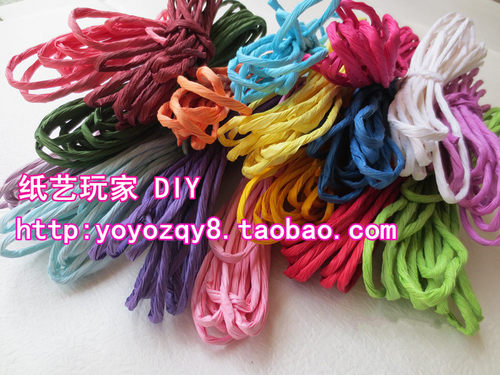 纸藤/纸花/纸绳，纸艺DIY材料，纸玫瑰材料，0.3元一米，满包邮 - 封面