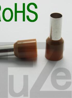 管型端子CE250016针型端子尼龙欧式 25平方棕色E25-16 100只/包