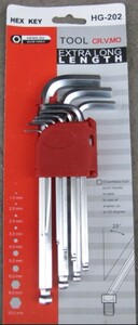 【格绿诗工具】9PC内六角  球头内六角扳手 扳手 六角 9件套