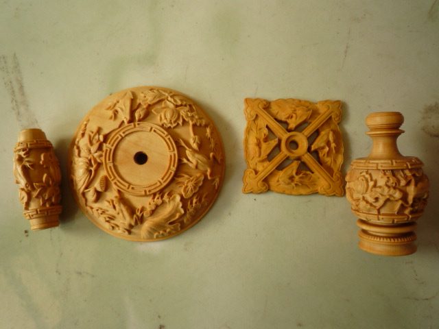 鸟笼，鸟具，画眉笼百灵笼 用精品 荷塘青蛙 雕刻黄杨木葫芦