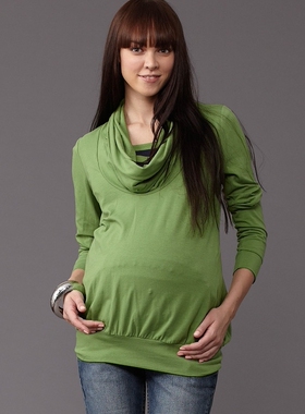 买2送1 皇冠正品台湾妈妈喂mamawy 假2件羅馬領孕哺上衣 孕哺两用