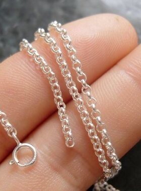 泰银 925纯银 手工银 曼谷 经典精品圆环好运项链40-60cm