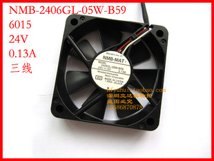 24V散热器风扇2406GL NMB 6015 6CM工控机3D打印机变频器 B59 05W