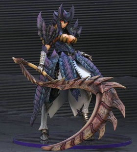魔物猎人 煌黑龙装女剑士 GK手办模型摆件 白模现货特价