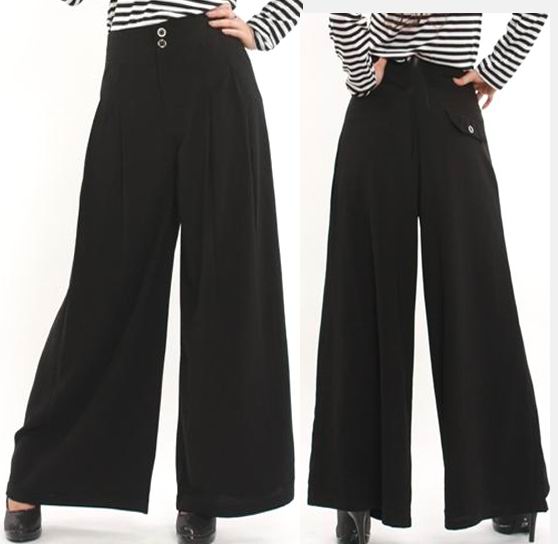 加大码女装客衣都大脚裤长裤西裤