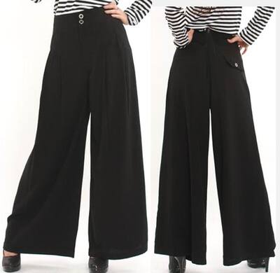 加大码女装客衣都大脚裤长裤西裤
