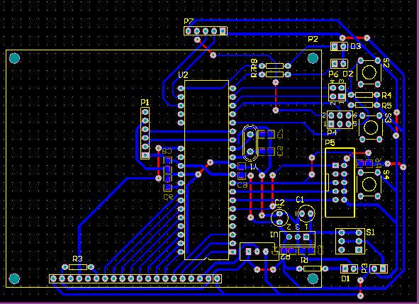 GPS导航控制板pcb ATmega16 GPS导航HOLUX M-87 带LCD12864 ISP