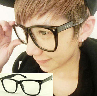 复古汪苏泷大框余文乐文艺平光镜眼镜架潮人男女非主流黑框眼镜框