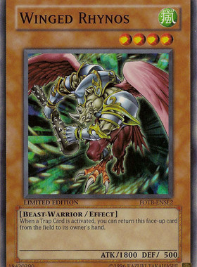 游戏王 美版 正版 - 飞翼犀牛 Winged Rhynos/面闪/FOTB/限定