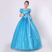 舞台独唱演出晚装 2021年新款 蓬蓬裙礼服彩纱包肩歌唱大摆演出韩版