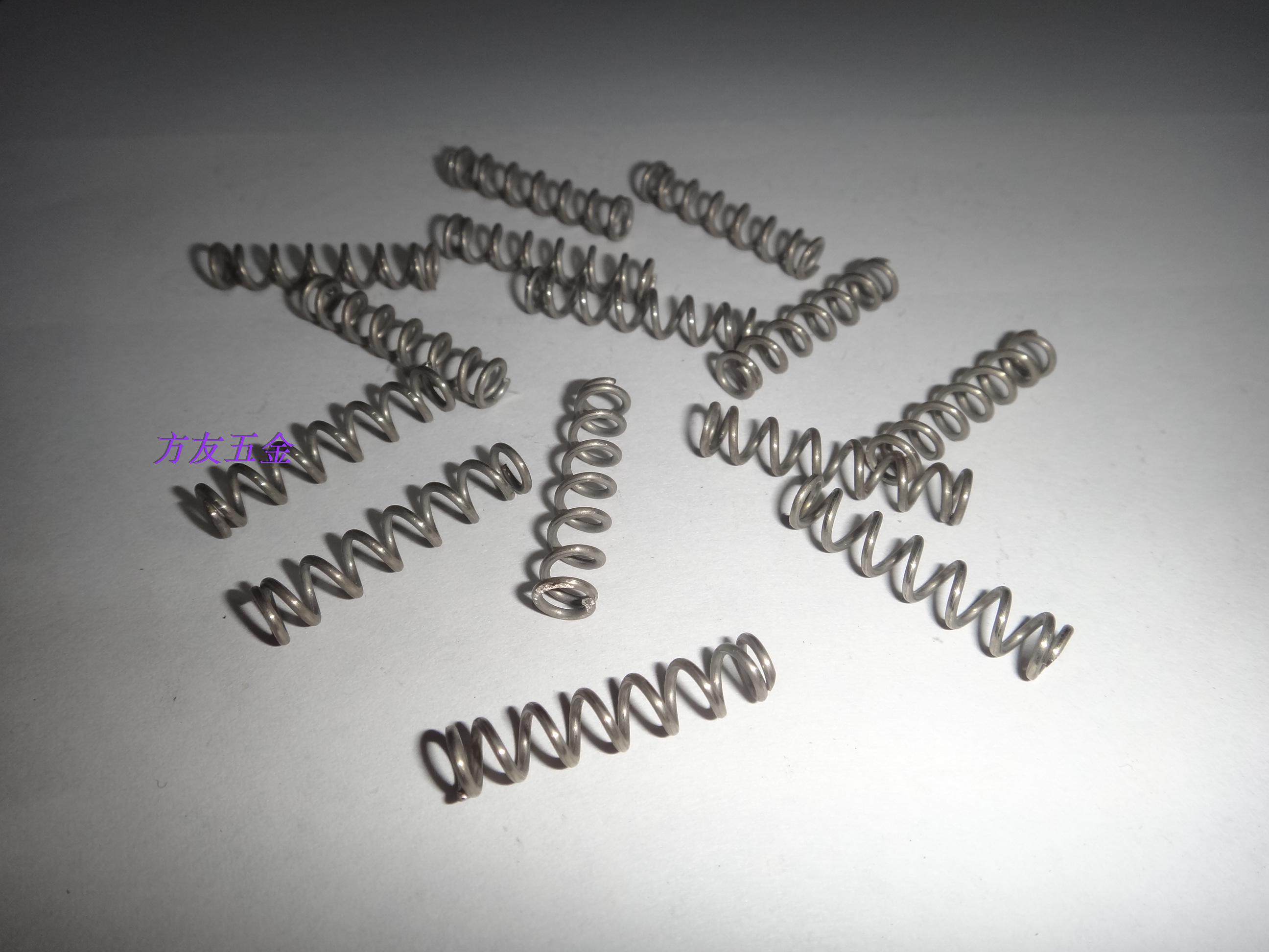 拉簧/压缩弹簧/扭簧/不锈钢压簧1*6*28左右圈数8圈钢丝*外径*长度