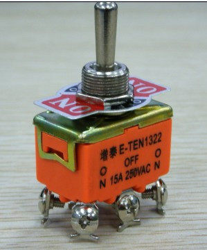 摇臂头开关 钮子开关 3档6脚 电源开关 正反转转换电源开关