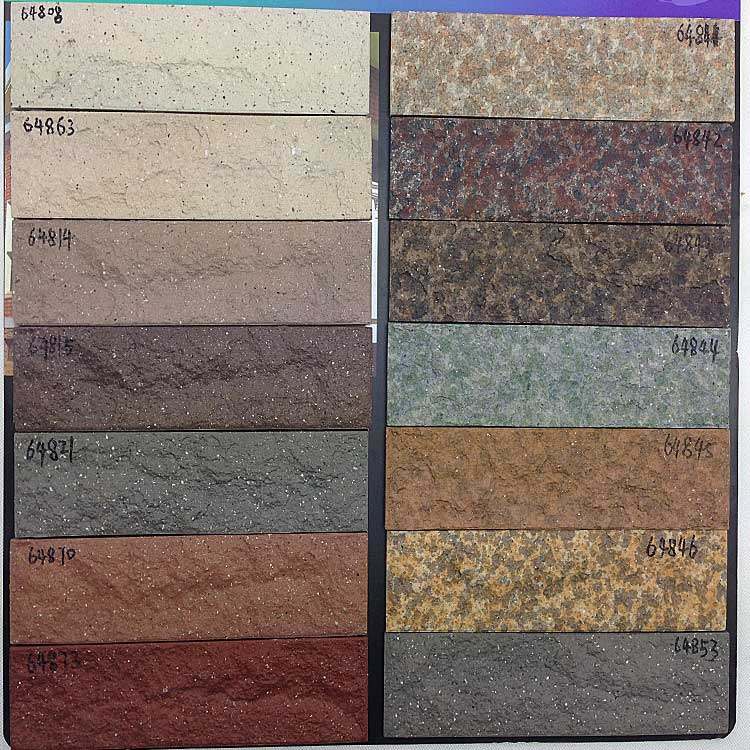 外墙砖豪山劈开彩霞石楼房60x240