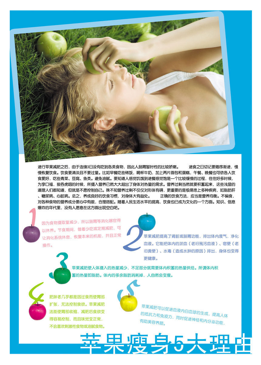 611海报印制海报展板素材322吃苹果的5大好处