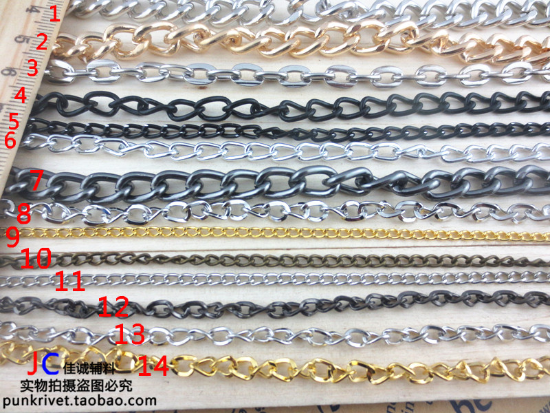 diy手工饰品配件朋克复古流苏链子 散链条 铜质铁质项链手链大全