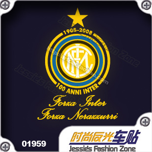 汽车贴纸 019 59 inter milan 国米 国际米兰 100周年 纪念 车贴