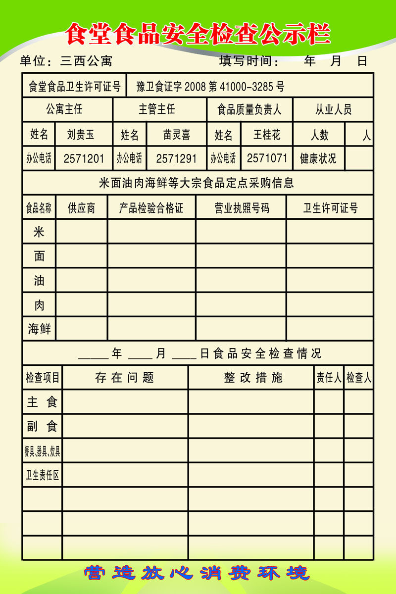 596海报印制海报展板素材991食堂食品安全检查公示栏