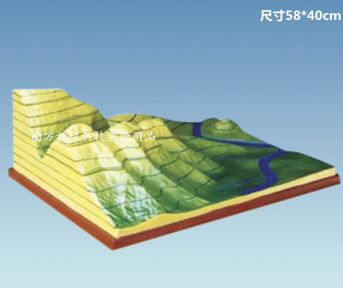 34015等高线地形图判读模型 可拆卸 高中地理器材 教学仪器 正品