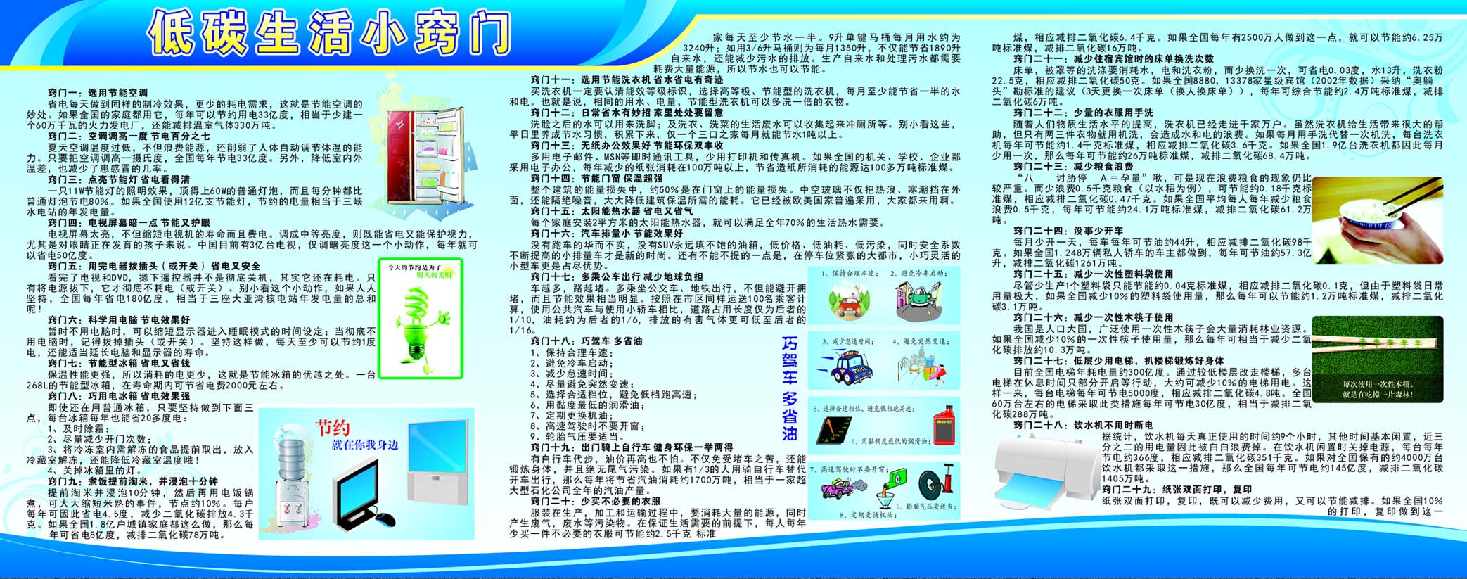 595海报印制海报展板素材86低碳生活小窍门