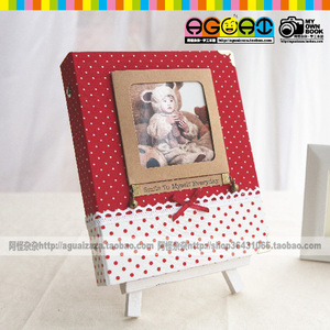 【展示】原创手工可DIY封面可爱系水玉红白配活页笔记本/相册