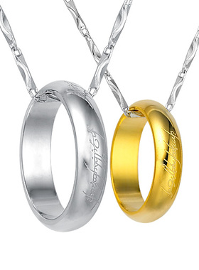 沁缘925银元宝情侣魔戒礼物吊坠