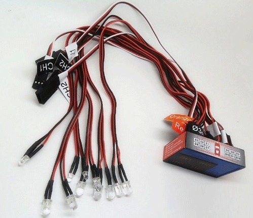 全仿真左右转向-前后刹车-模型车灯智能联动12灯 GT2/GT3遥控适用