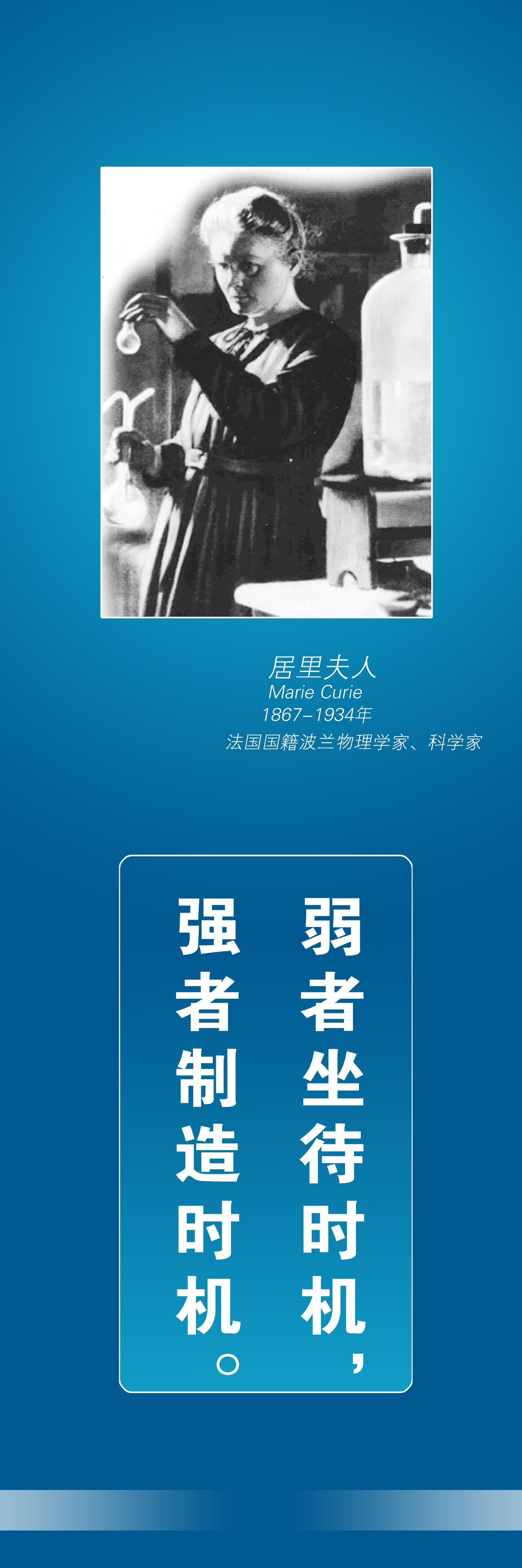28素材名人名言格言海报展板3720居里夫人副本海报印制