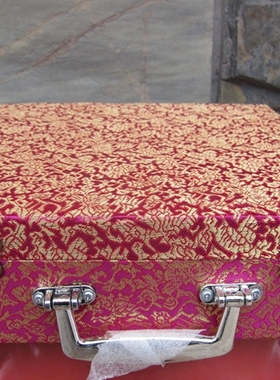 景德镇陶瓷 瓷器 高档瓷盘锦盒《红色》装饰工艺品锦盒 挂盘锦盒