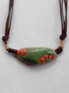 原创连衣裙配饰项链长款陶瓷