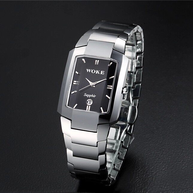 正品 握刻woke 商务男表 钨钢石英表 情侣手表时装表805 防水