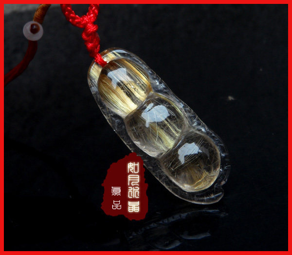 天然钛晶吊坠 发丝清晰  招财/四季如意  保平安 355