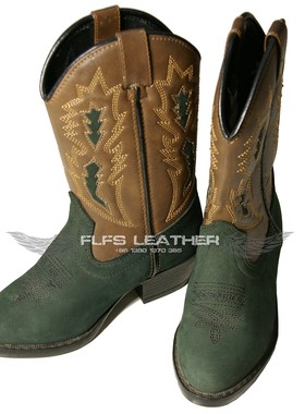 Smoky Mountain 1044 Cheyenne Kid's Boot 磨砂牛皮童靴牛仔靴11