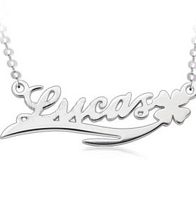 情的私饰专业订做名字项链  生日礼物 浪漫情侣个性礼物 翅膀爱心