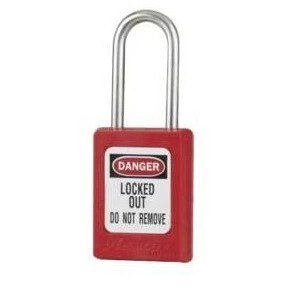 正品美国Masterlock玛斯特 S33绝缘耐腐蚀轻型热塑安全挂锁 红色