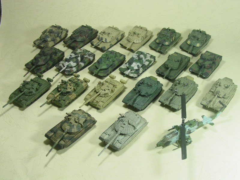 TAKARA海洋堂坦克博物馆6弹1/144豹2A6/M1A1/T80/梅卡瓦/黑鹰坦克