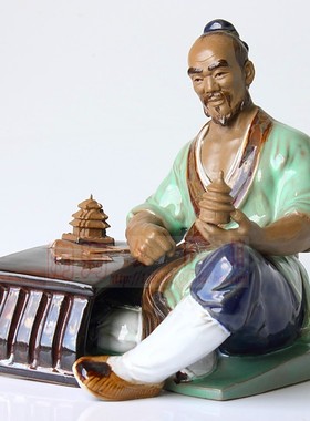 客厅书房招财人物摆件鲁班