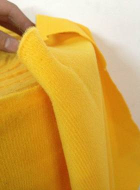 厂家定做 柔软绒布 起毛布 粘扣带毛面 婴儿魔术贴 起绒布 黄色布