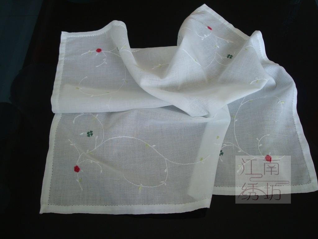 江南绣坊棉大尺寸手帕绣花手绢