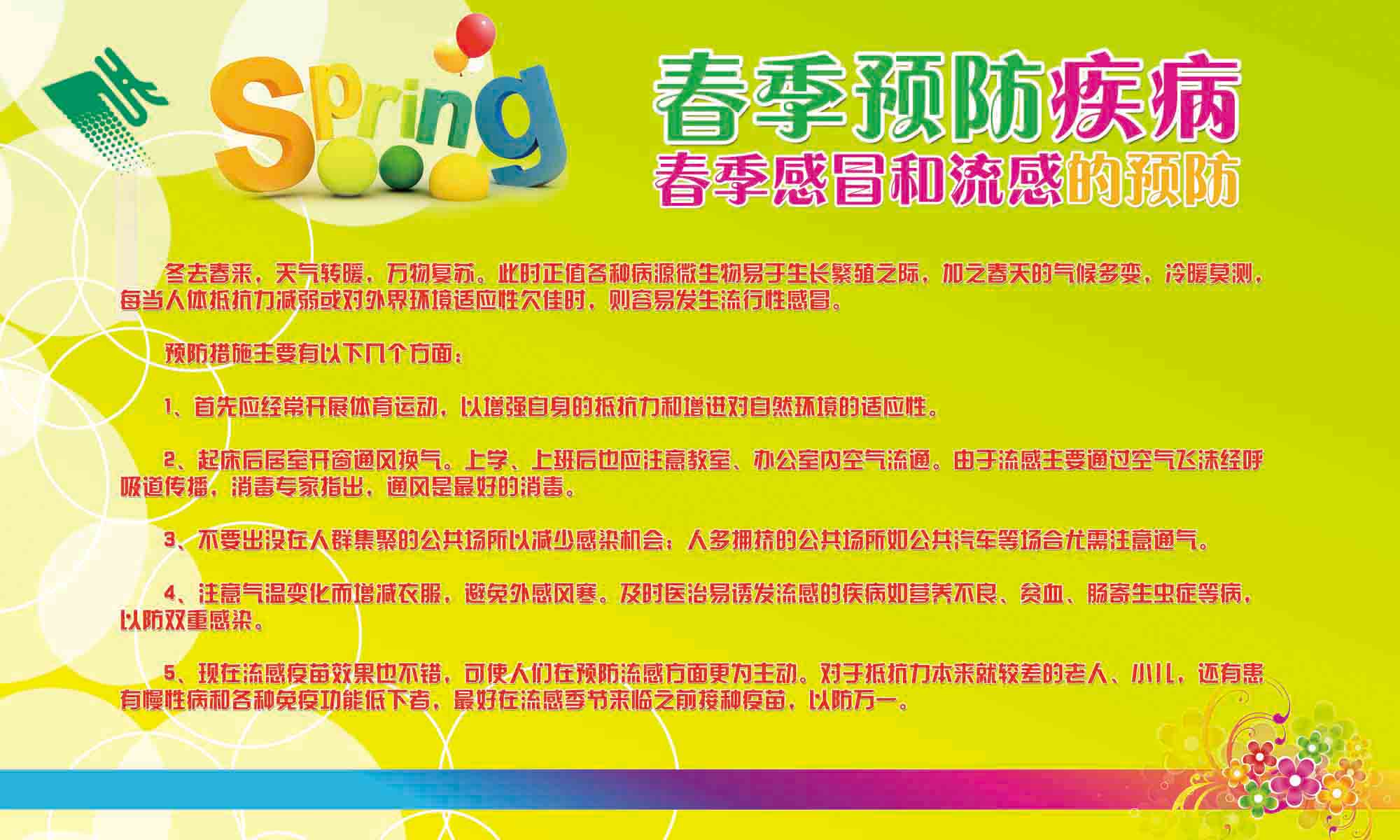 海报印制341素材常识其它海报展板248春节感冒和流感的防