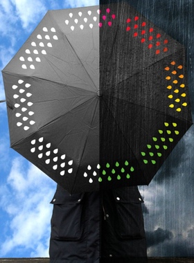 英国Suck uk 创意变色伞彩色渐变色雨滴伞晴雨折叠礼品伞创意送人