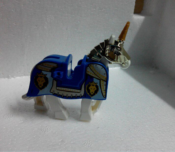 正品lele将牌积木中古骑兵战马军队马匹单款拼装积木玩具