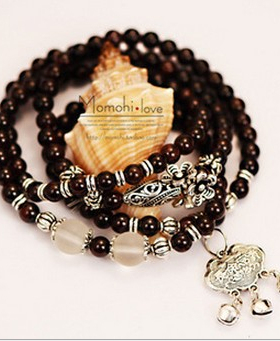 水晶石榴石多层吊坠饰品长命锁