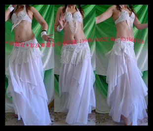 专业订做 白43肚皮舞服装 丁香花开 鸿舞衣