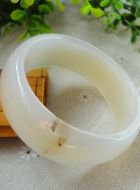 天然玛瑙手镯 阜新玛瑙饰品包邮 天然花玛瑙手镯加宽加厚58mm
